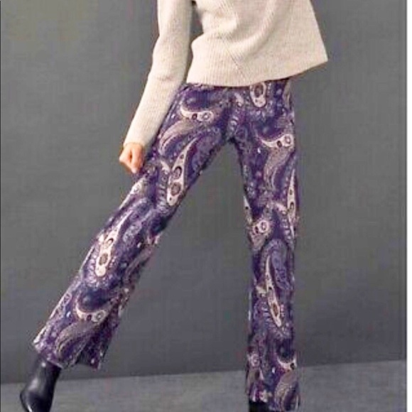 ANTHROPOLOGIE Maeve boho Maria paisley print pant - Picture 1 of 14